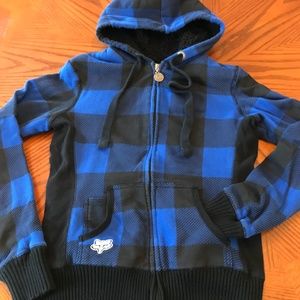 Fox Buffalo Paid Blue Black Hoodie Sweatshirt